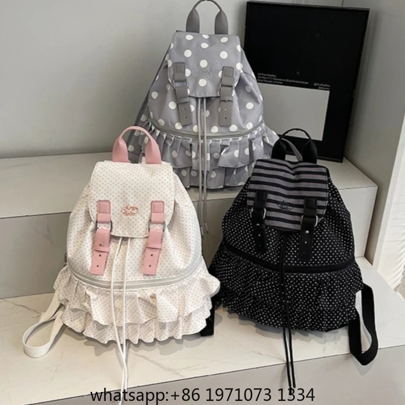 Women'S Bags Holiday - Ruffles Spliced ​​Mochilas Mujer Polka Dot