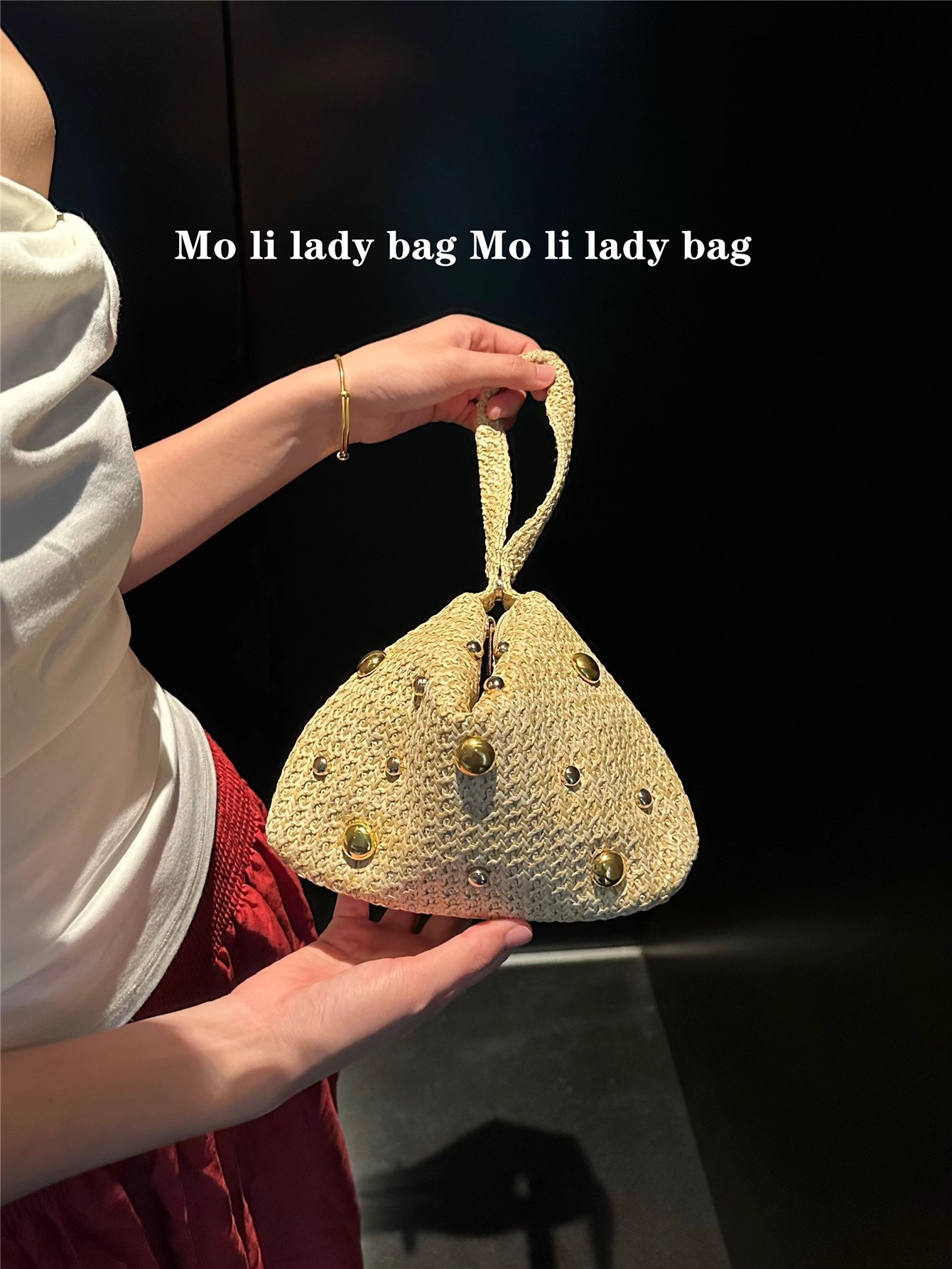 Women'S Bags Holiday - Tas Selempang Anyaman Jerami Buatan Tangan,