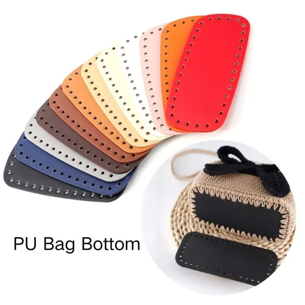 Crochet Market Bag - Alas Tas Rajut Kulit PU Portabel