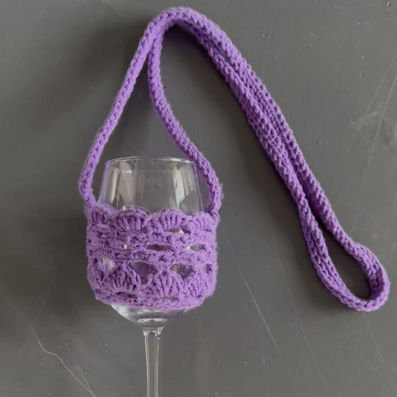 Crochet Market Bag - Tas Selempang Rajutan Sederhana untuk Gelas