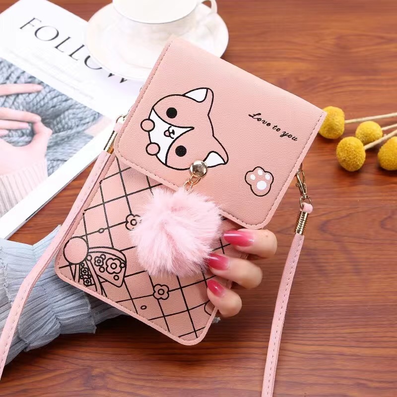 Women Bags Daily Use - Tas Ponsel Layar Sentuh Pola Kartun