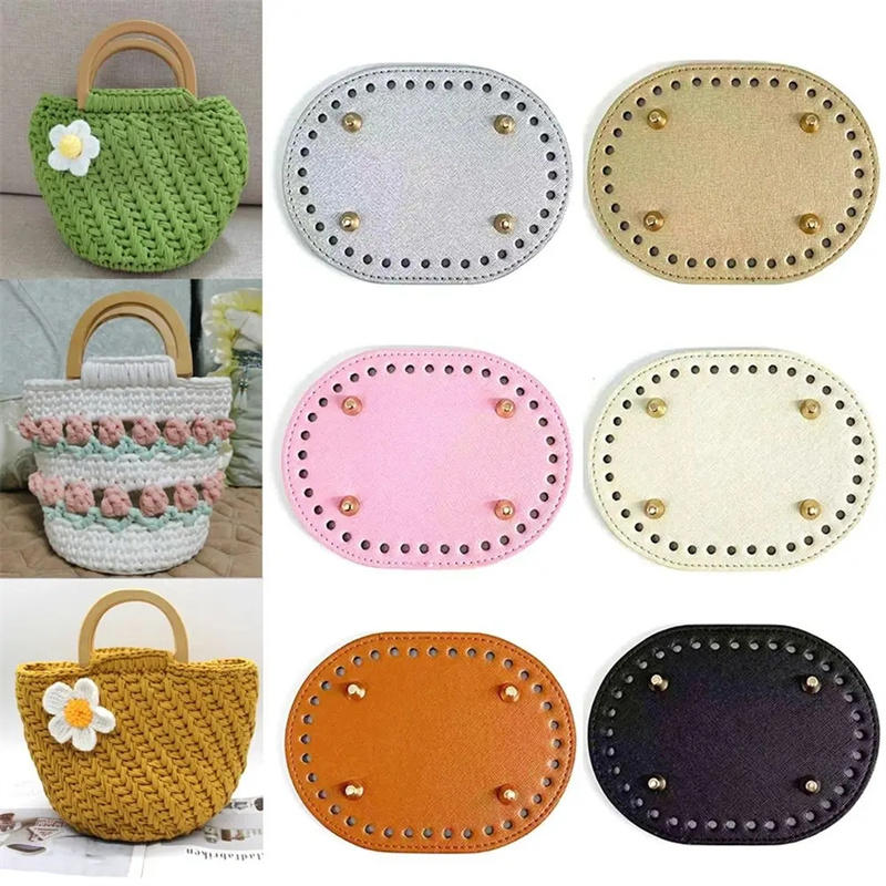 Crochet Market Bag - 14.5X11Cm Bagian Bawah Oval untuk Tas