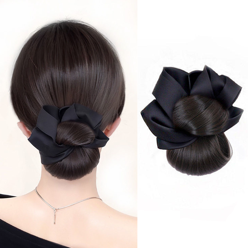 Women Bags Daily Use - Rambut Sintetis Model Bun Rendah, Ikal