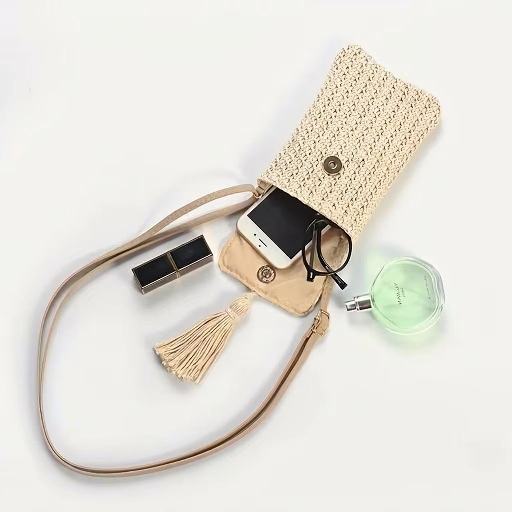 Women'S Bags Holiday - Tas Selempang Jerami Wanita Mini Anyaman