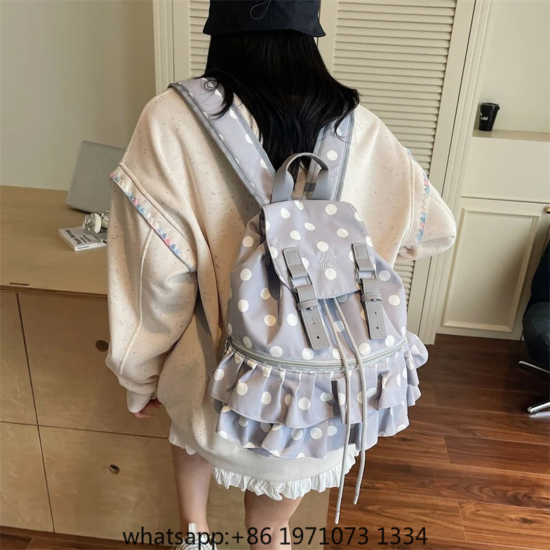 Ruffles Spliced ​​Mochilas Muj - Women'S Bags Holiday ulasan dan harga