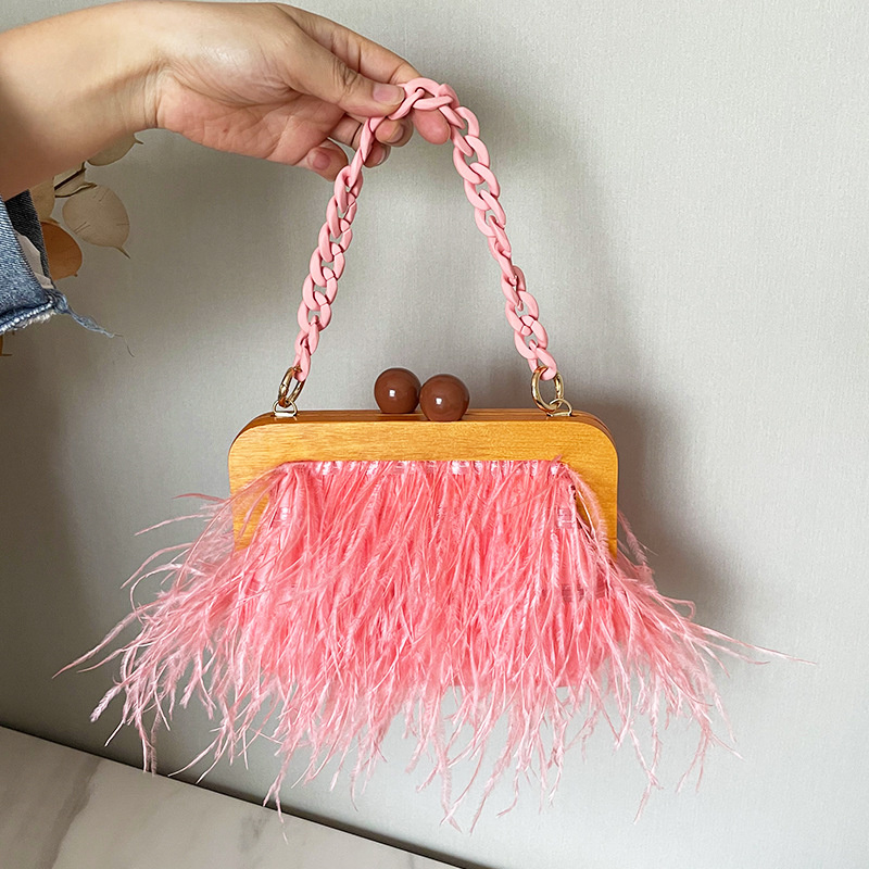 Tas Clutch Malam Mewah Berbulu - Women'S Bags Holiday ulasan dan harga