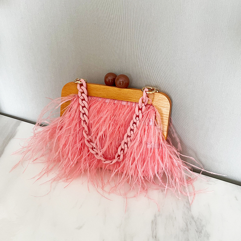Tas Clutch Malam Mewah Berbulu - Women'S Bags Holiday ulasan dan harga