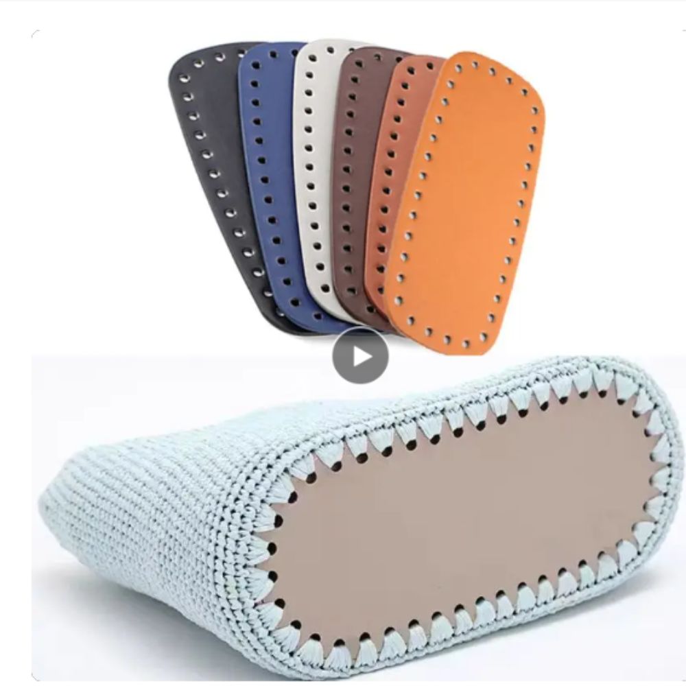 Alas Tas Rajut Kulit PU Portab - Crochet Market Bag ulasan dan harga