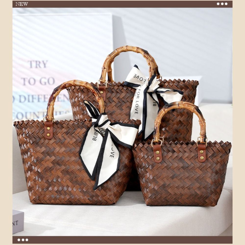 Tas Tangan Pegangan Bambu Kapa - Crochet Market Bag ulasan dan harga