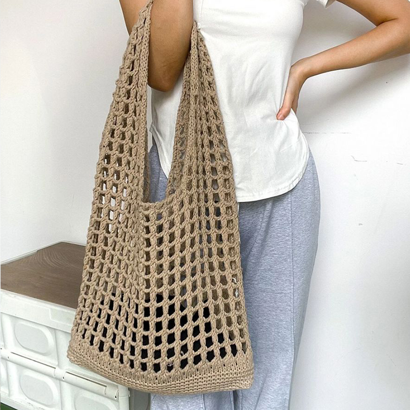 Tas rajut mode untuk wanita, t - Crochet Market Bag ulasan dan harga