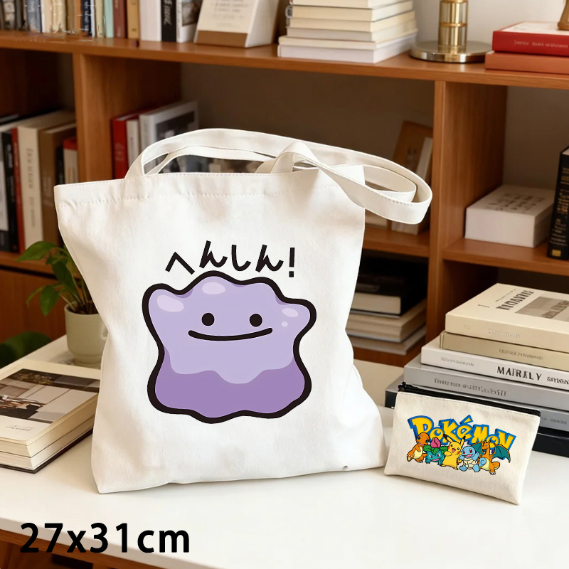 2PCS Set Tas Kanvas Pokemon da - Women Bags Daily Use ulasan dan harga