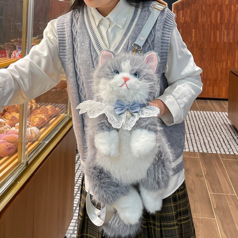 Ransel Kucing Lucu untuk Anak  - Women Bags Grey ulasan dan harga