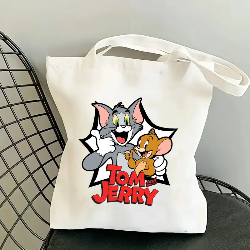 Tom dan Jerry Tas Kanvas Lucu  - Women Bags Daily Use ulasan dan harga