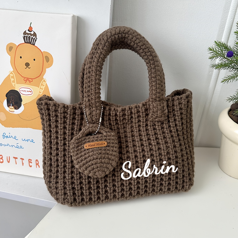 Tas Rajut Nama Kustom Wanita B - Crochet Market Bag ulasan dan harga