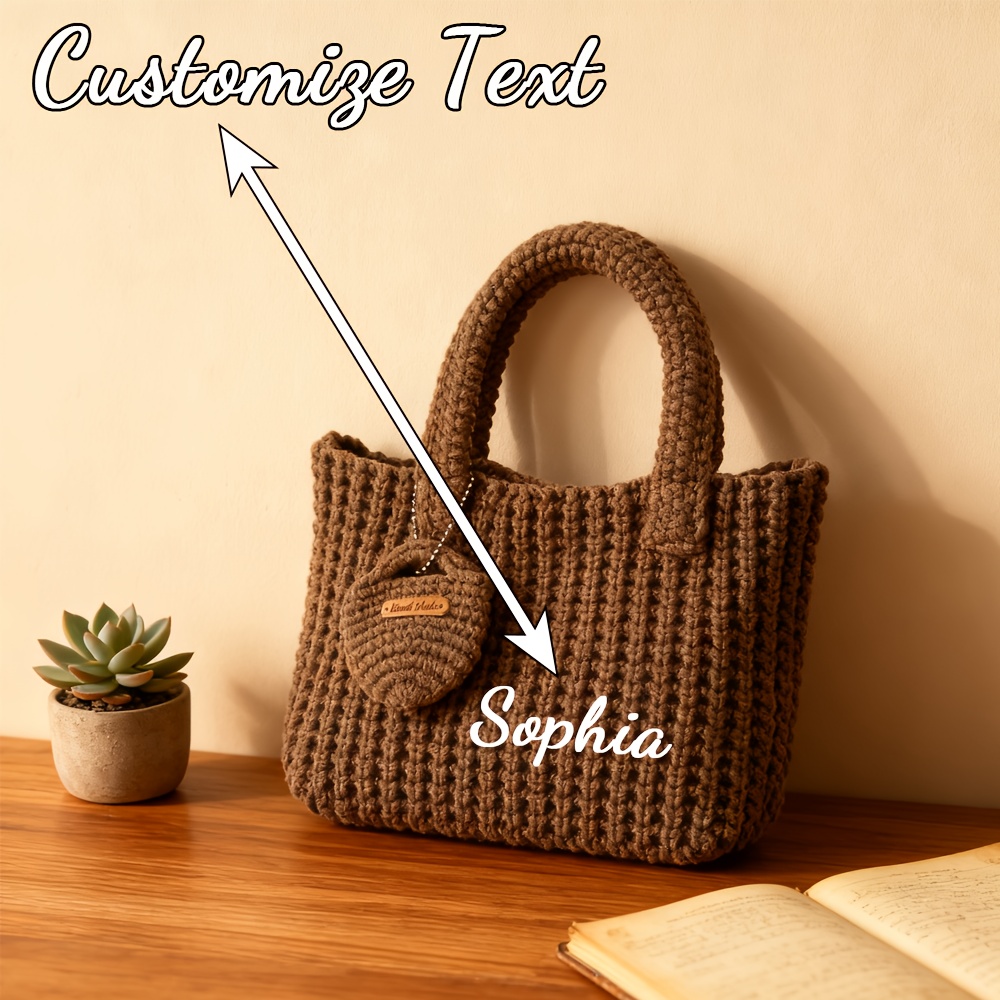 Tas Rajut Nama Kustom Wanita B - Crochet Market Bag ulasan dan harga